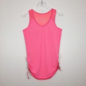 Lululemon Tie and Fly Pink Cinch Sides Mesh Back
